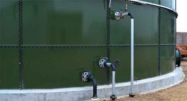 Τανκς αποθήκευσης νερού από υαλοειδή σίδερο / 100 000 γαλόνια δεξαμενή νερού 0