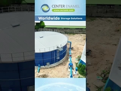 Υψηλής απόδοσης γυαλί λιωμένο σε χάλυβα GFS δεξαμενές με οροφή μεμβράνης