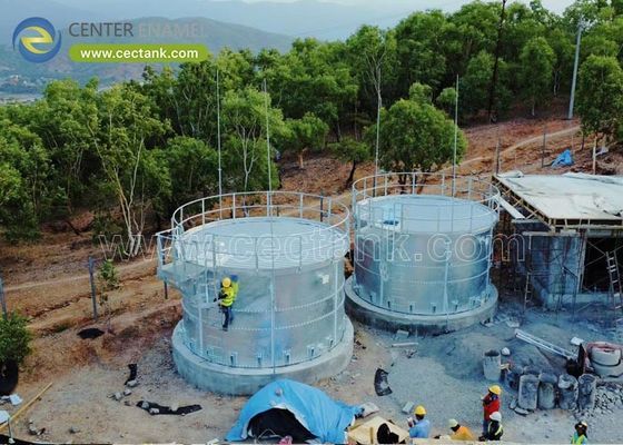 Δεξαμενές από γαλβανισμένο χάλυβα κορυφαίας ποιότητας με μπουλόνια για αποθήκευση νερού κυκλοφορίας σε δεξαμενές εκτροφής ψαριών
