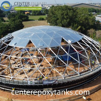 Εξωτερική πλωτή οροφή για συγκολλημένες δεξαμενές από χάλυβα για δεξαμενές αποθήκευσης αποβλήτων πετρελαίου: Βοηθά στην συγκράτηση επιβλαβών καπνών και μυρωδιών, περιορίζοντας παράλληλα την εξάτμιση