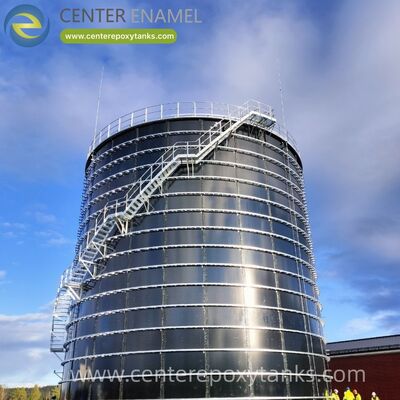 Επικάλυπτες δεξαμενές από επωξικό ατσάλι ως δεξαμενές ζύμωσης αποβλήτων τροφίμων: ισχυρά δοχεία πέψης που έχουν σχεδιαστεί για οργανική αποσύνθεση και συλλογή βιοαερίου.