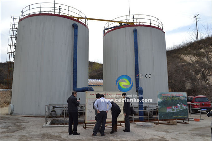 Εγκαταστάσεις βιοαερίου Τεχνητές δεξαμενές γυαλιού λιωμένου χάλυβα για την παραγωγή ενέργειας από εργοστάσιο αποχέτευσης αποβλήτων ζωικής κοπριάς 1